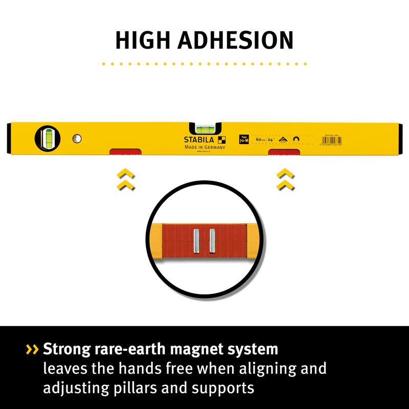 STABILA Spirit Level Type 70 M 30 cm with Rare Earth Magnetic System - Image 2